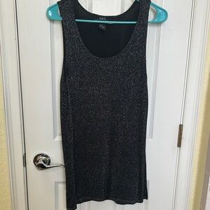 Kikit Black Glitter Women's Tank Top